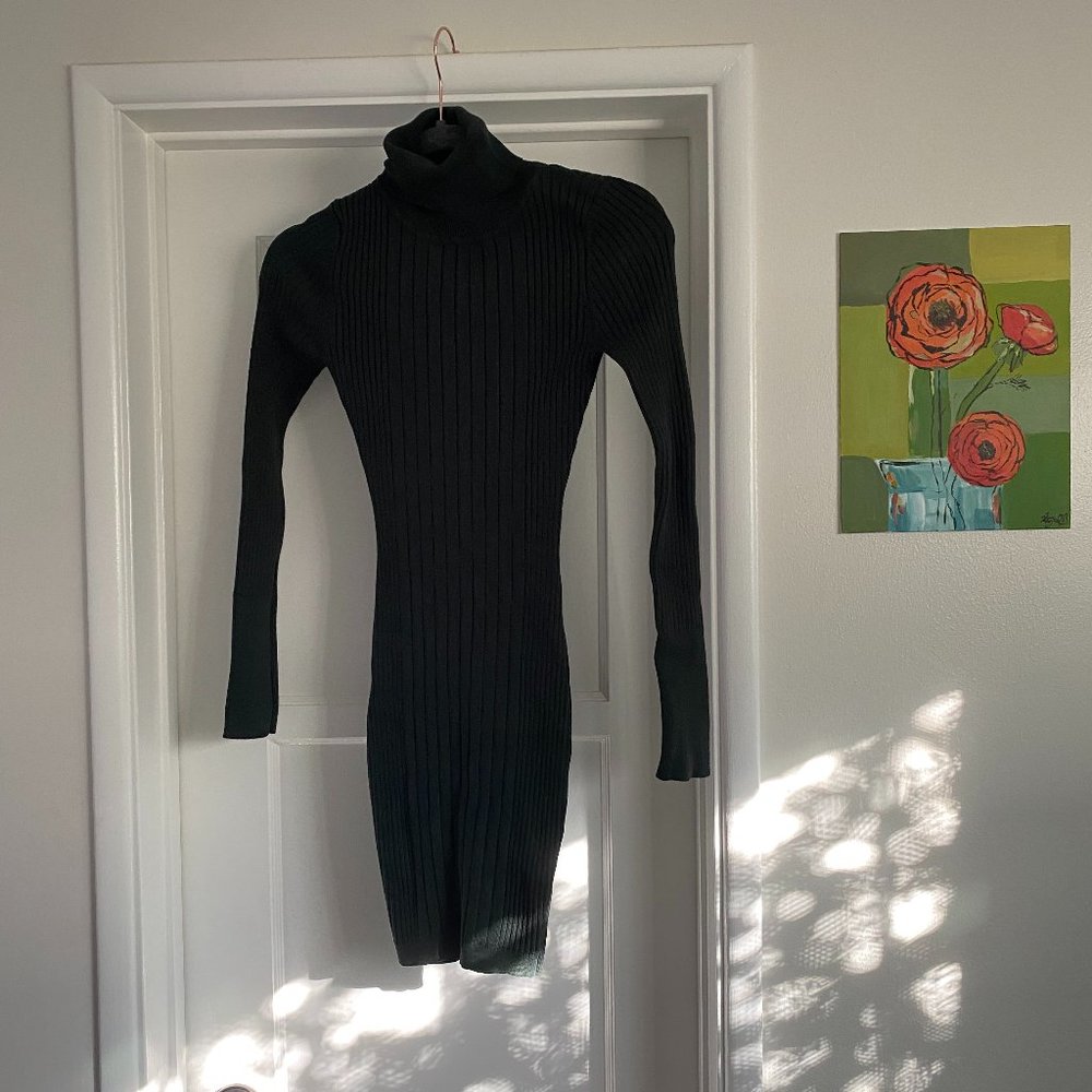 Naked Wardrobe Forest Green Bodycon Forest Green Ribbed Dress